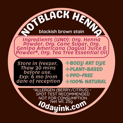 Notblack Henna - 25g Cone
